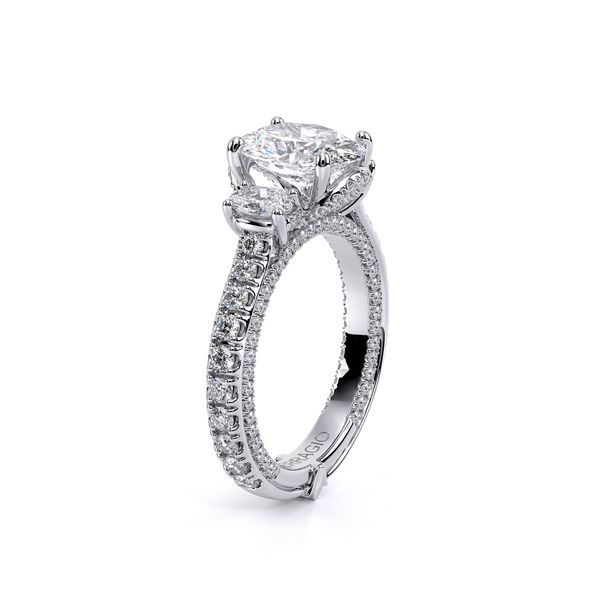Couture Three Stone Engagement Ring Image 3 The Diamond Ring Co San Jose, CA