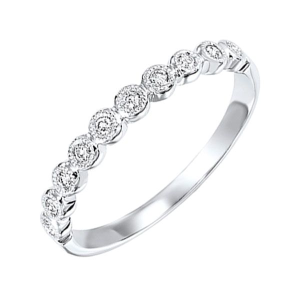 14K White Gold & Diamonds 1/10ctw Bezel Mixable Ring Waddington Jewelers Bowling Green, OH