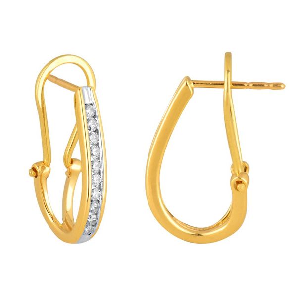 10KY Diamond Hoop Earrings Waddington Jewelers Bowling Green, OH