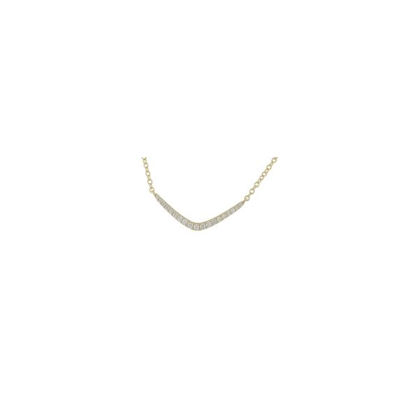 14KY Diamond Curved Bar Necklace Waddington Jewelers Bowling Green, OH