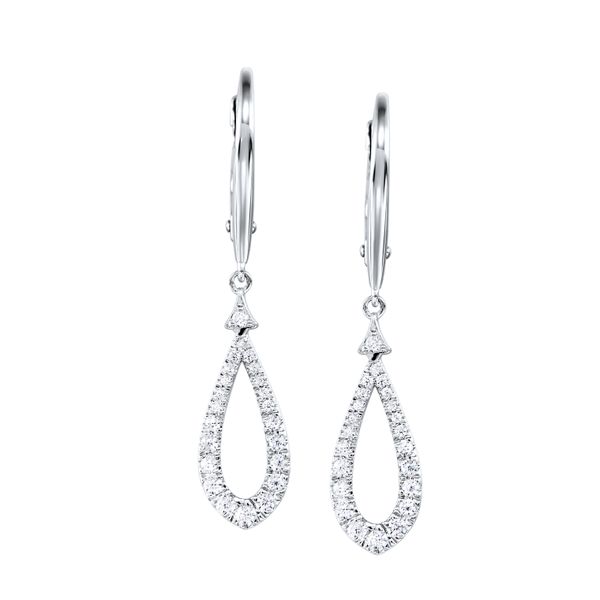 14K White Gold 1/3ctw Diamond Teardrop Earrings Waddington Jewelers Bowling Green, OH