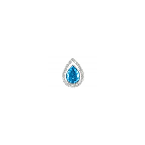 14KW London Blue Topaz & Diamond Pendant Waddington Jewelers Bowling Green, OH