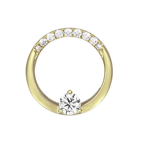 0.58ctw Lab Grown Diamond Circle Pendant