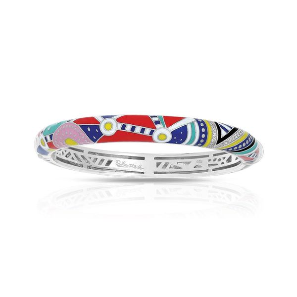 Nairobi Red and Multi-Color Enamel and CZ Bangle