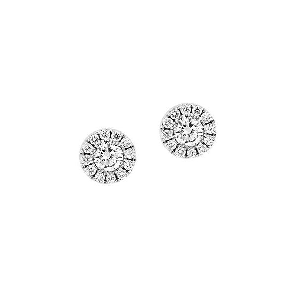 0.48ctw Lab Grown Diamond Halo Stud Earrings