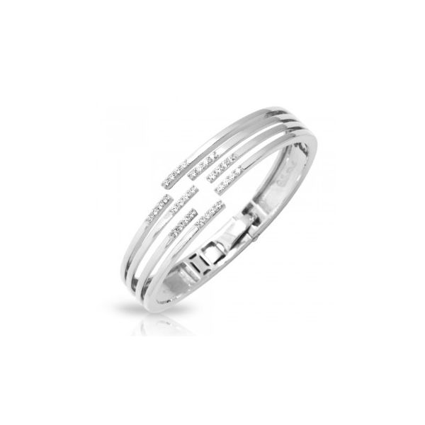 Fontaine CZ Silver Cuff Bracelet