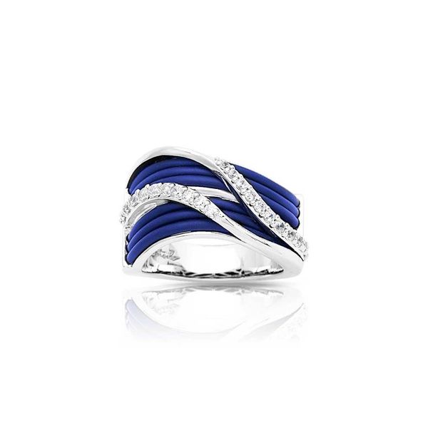 Venti Blue Rubber and CZ Ring